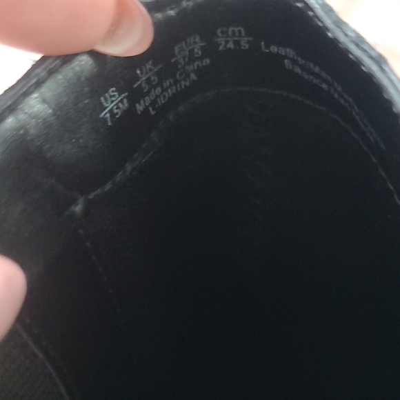 EUC Franco Sarto Idrina Black Suede Ankle Boots Gold Straps Sz 7.5M - Picture 9 of 10